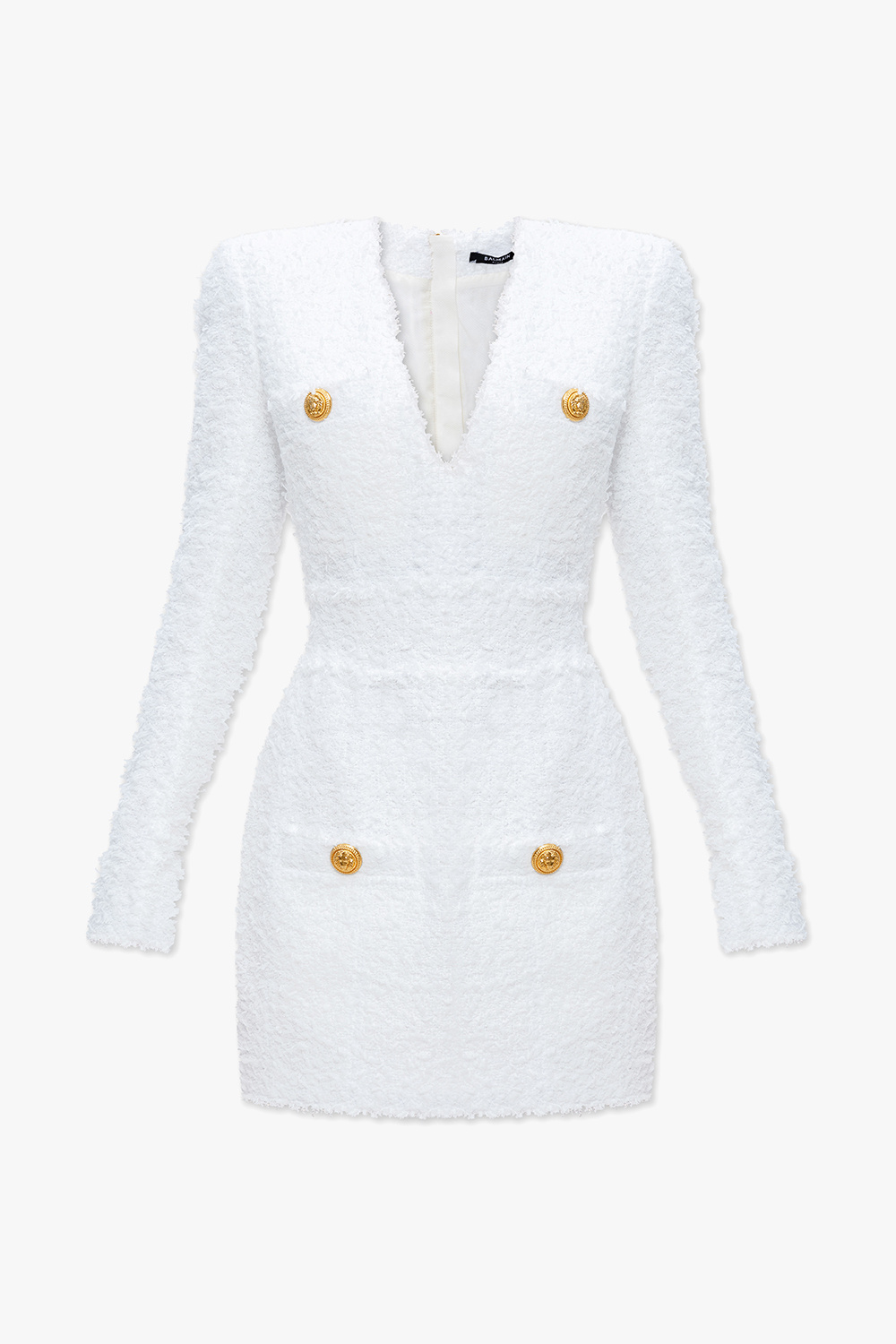 Balmain white tweed store dress